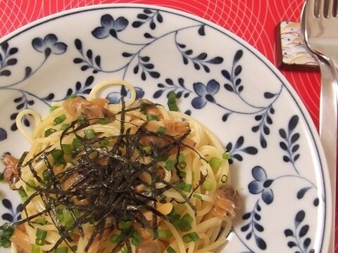 佃煮 de 和風あさりパスタ